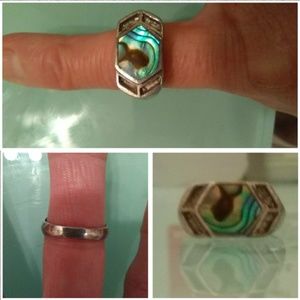 Sterling Silver Metallic shell ring